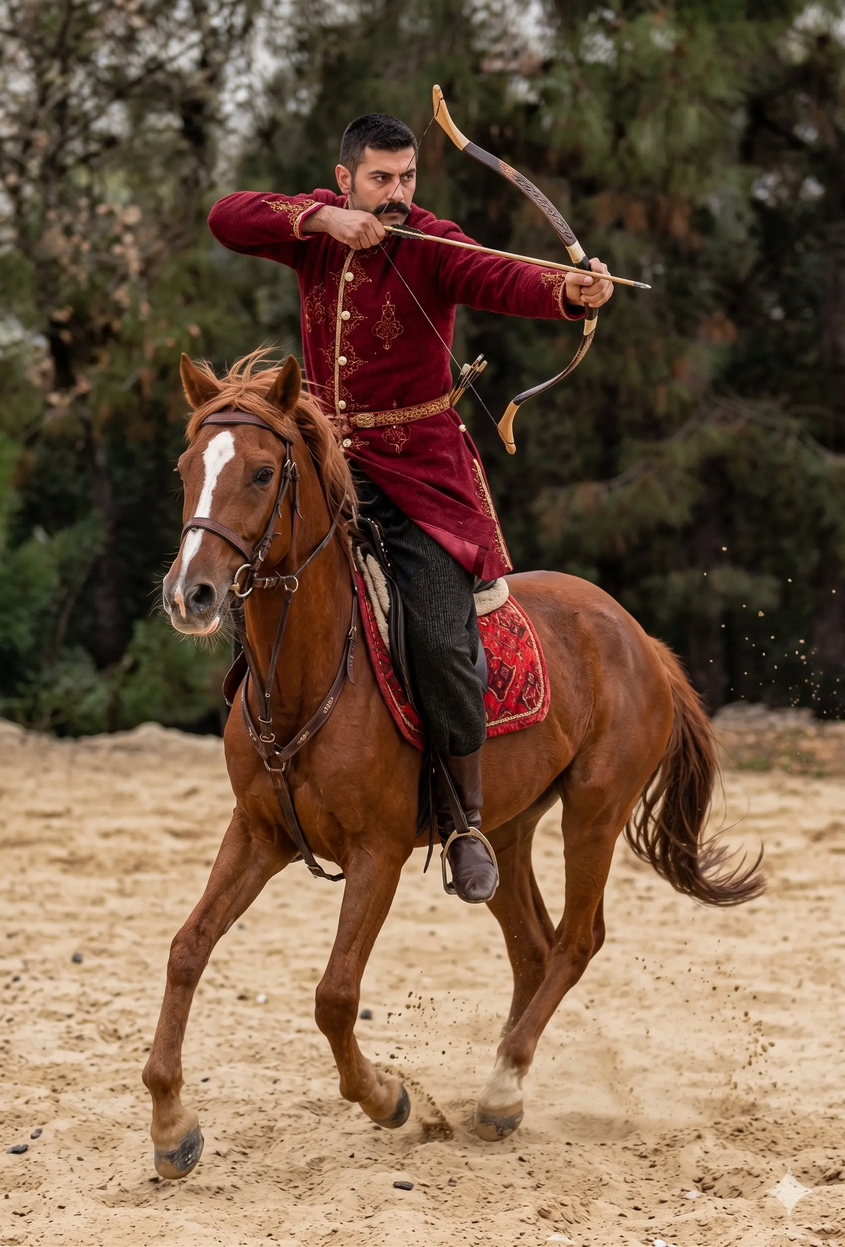 الرمي من فوق الخيل